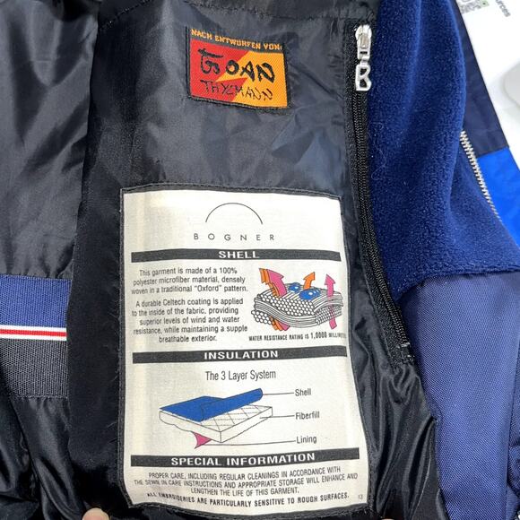 Bogner Active Hooded Ski Snowsuit Navy Wind Water Resistant Microfiber Mens 40 - Picture 13 of 16